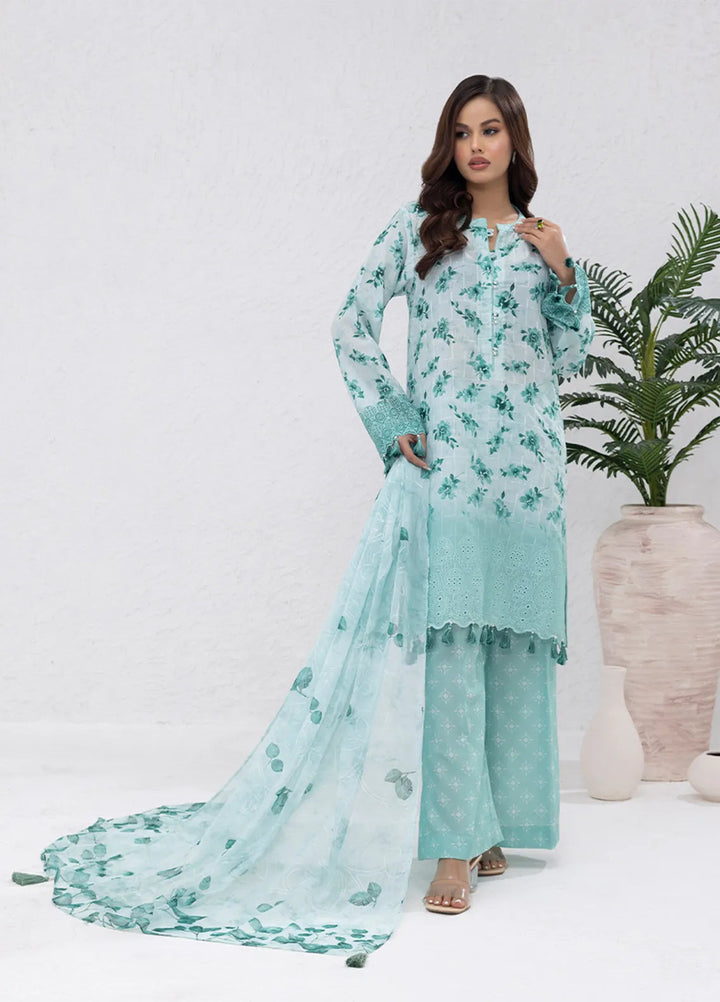 Salitex Embroidered Lawn Suits Unstitched 3 Piece SUNS7PCK003UT - Summer Collection