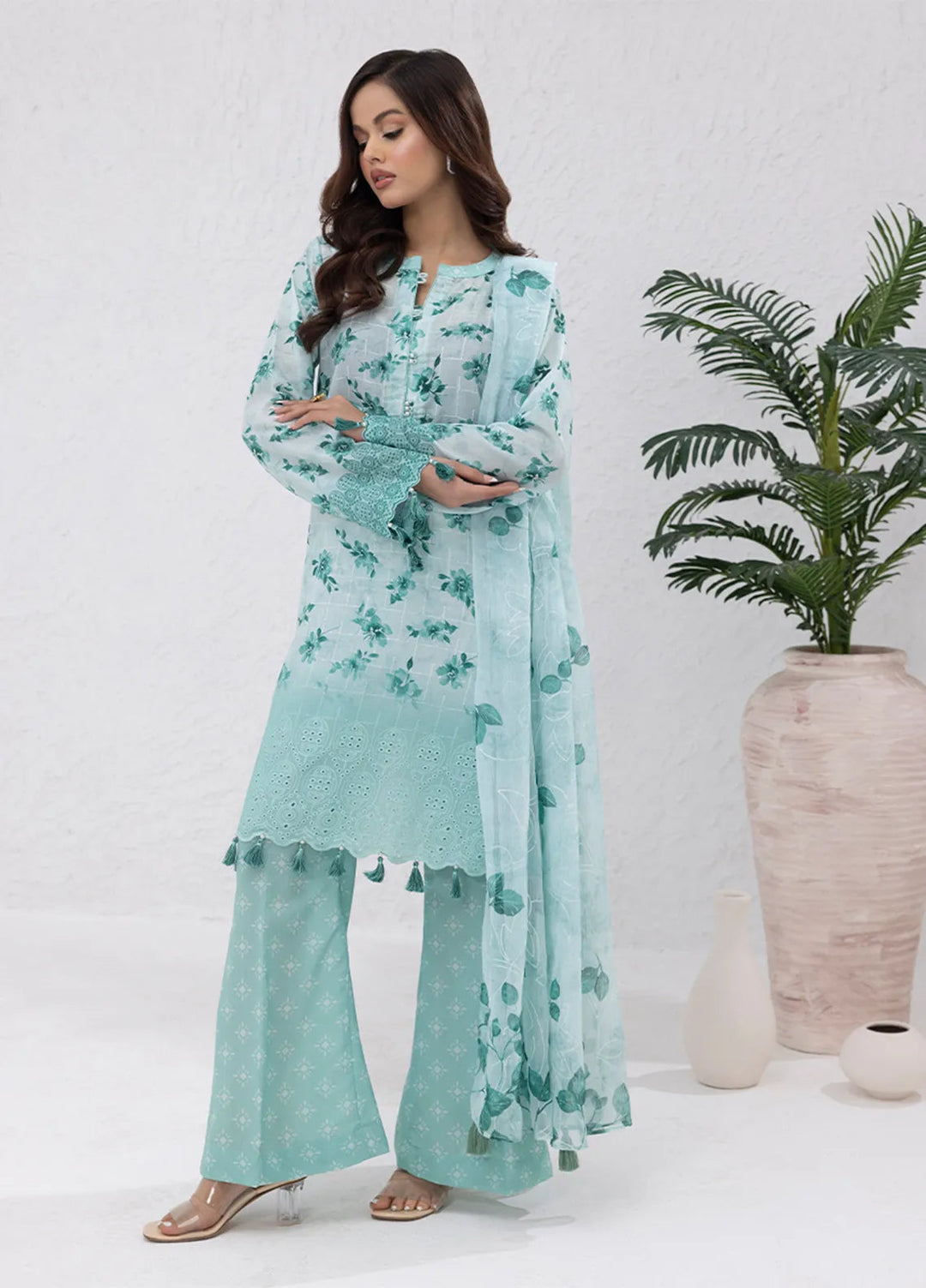 Salitex Embroidered Lawn Suits Unstitched 3 Piece SUNS7PCK003UT - Summer Collection