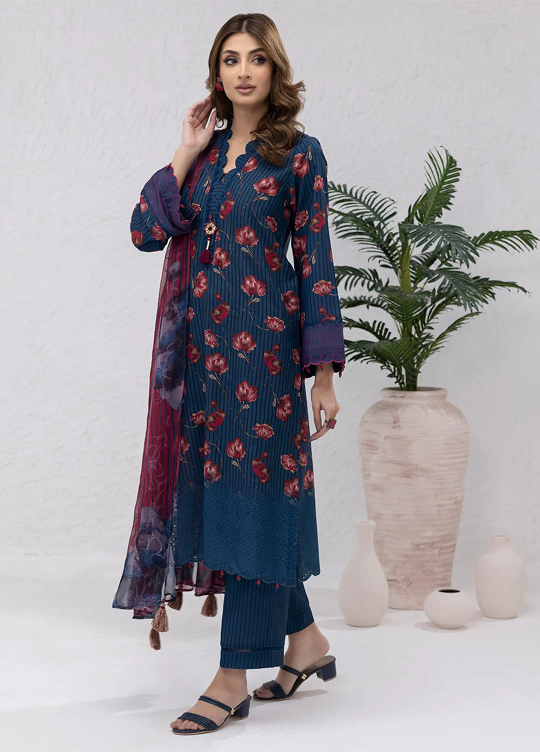 Salitex Embroidered Lawn Suits Unstitched 3 Piece SUNS7PCK006UT - Summer Collection
