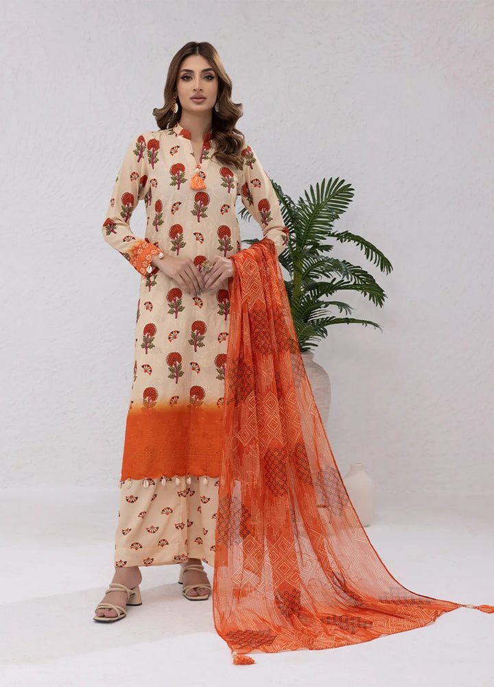 Salitex Embroidered Lawn Suits Unstitched 3 Piece SUNS7PCK007UT - Summer Collection