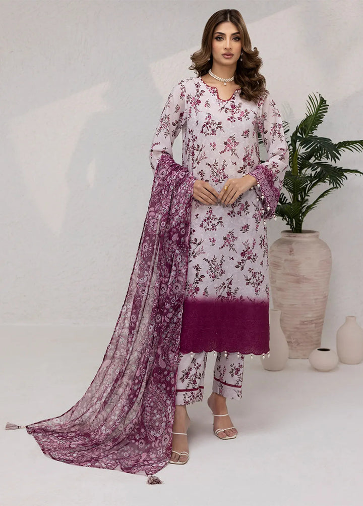 Salitex Embroidered Lawn Suits Unstitched 3 Piece SUNS7PCK008UT - Summer Collection