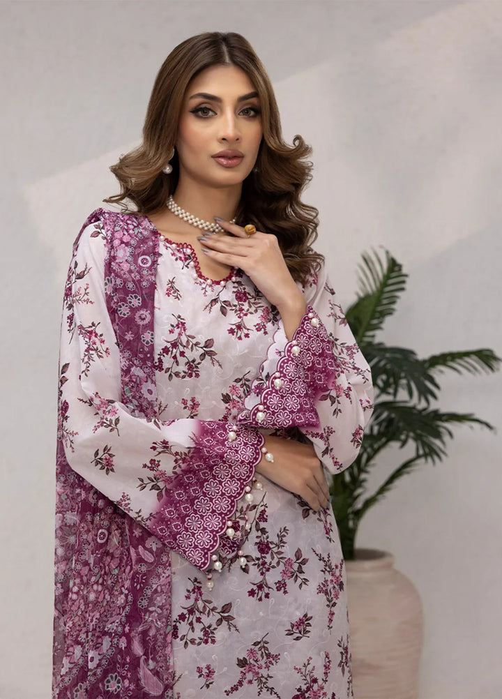 Salitex Embroidered Lawn Suits Unstitched 3 Piece SUNS7PCK008UT - Summer Collection