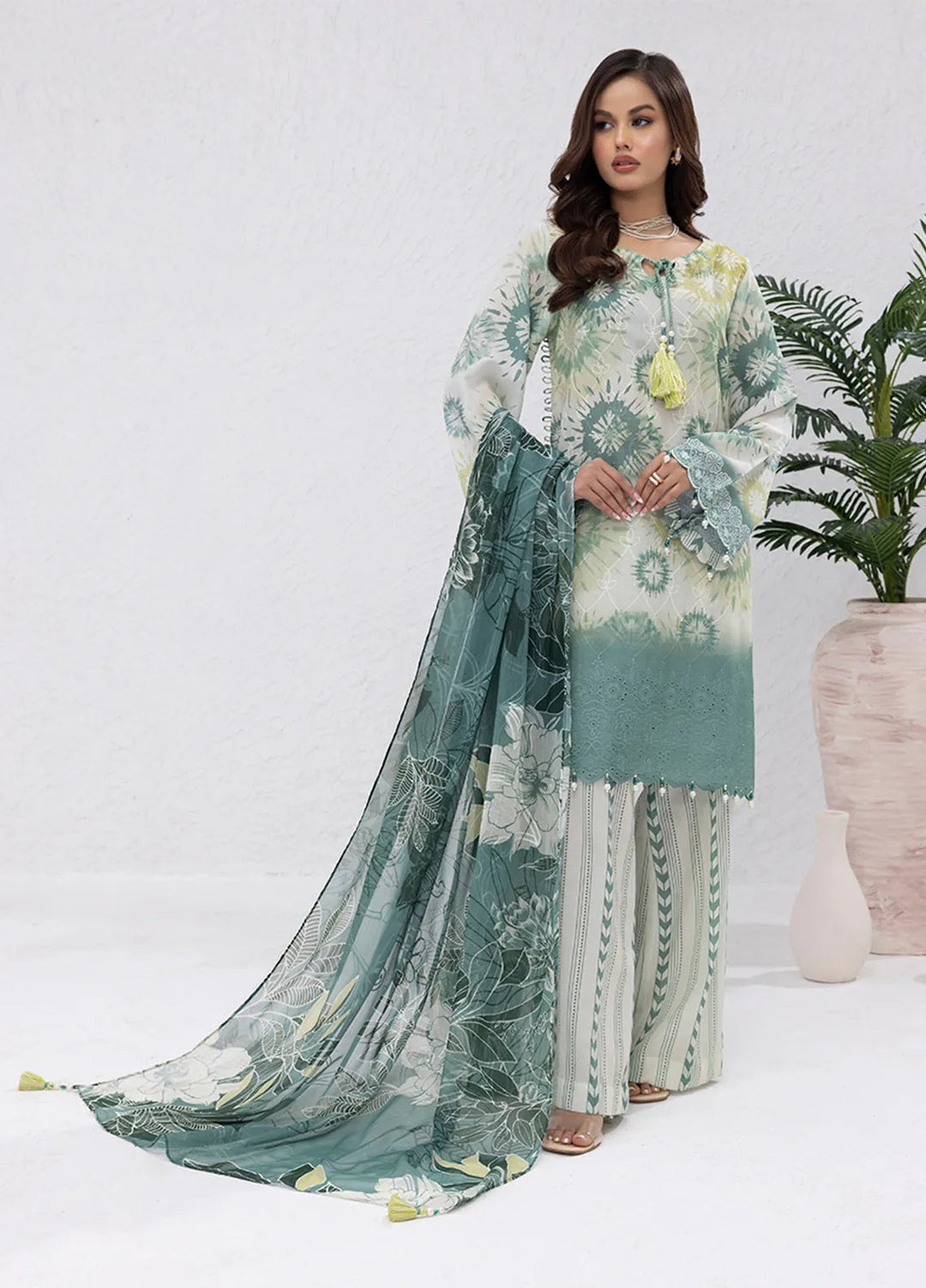 Salitex Embroidered Lawn Suits Unstitched 3 Piece SUNS7PCK010UT - Summer Collection