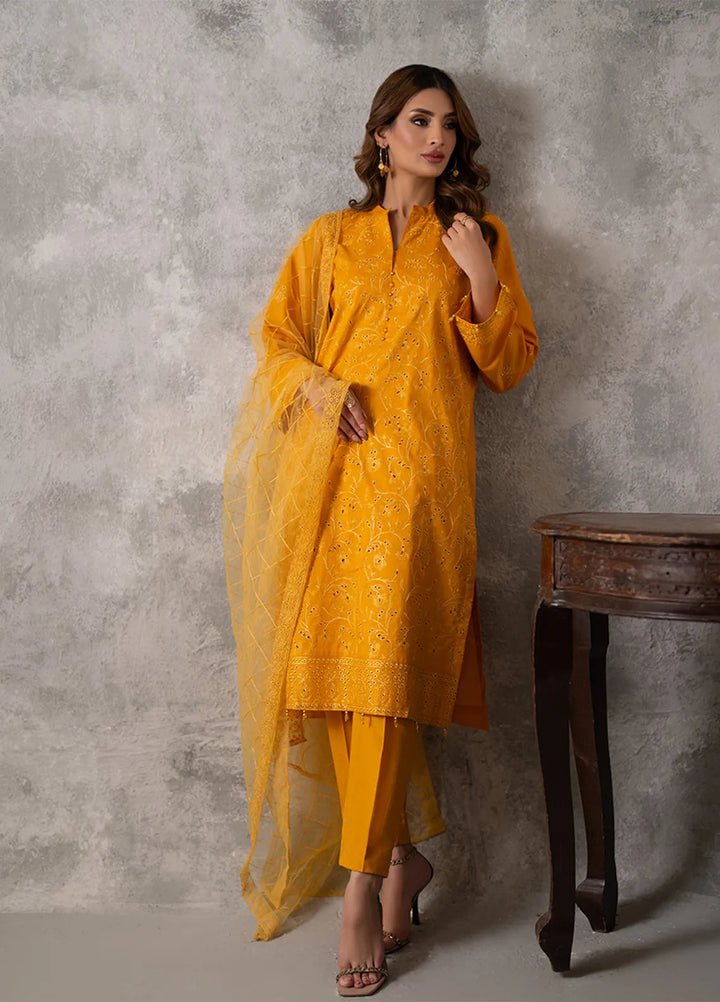 Salitex Embroidered Lawn Suits Unstitched 3 Piece SUNW6MI015UT - Summer Collection