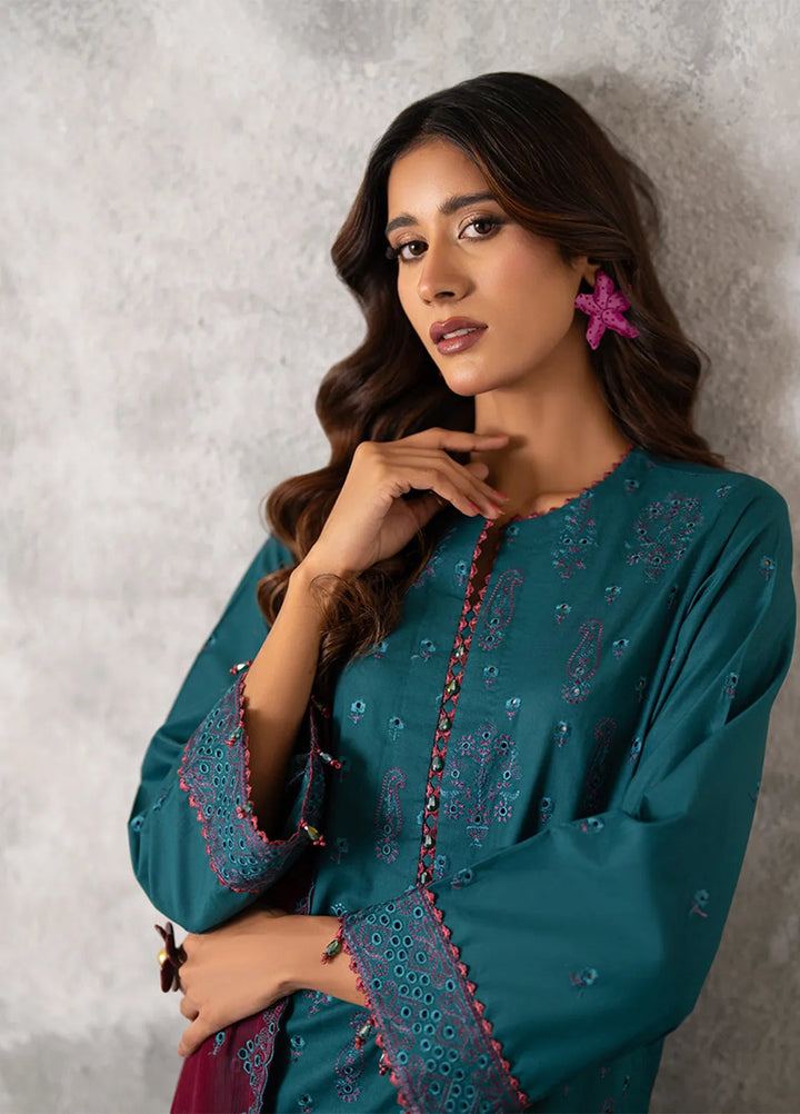 Salitex Embroidered Lawn Suits Unstitched 3 Piece SUNW6MI018UT - Summer Collection
