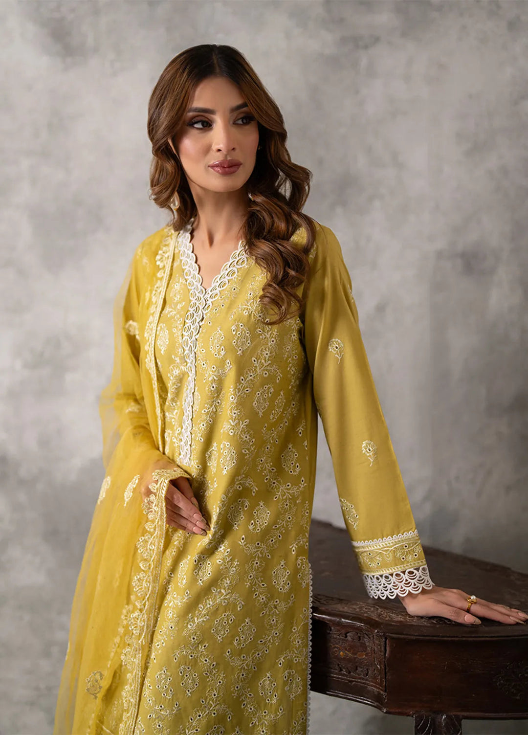 Salitex Embroidered Lawn Suits Unstitched 3 Piece SUNW6MI022UT - Summer Collection