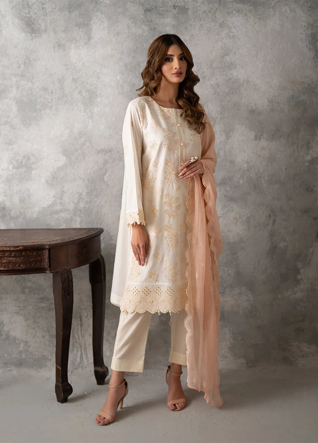 Salitex Embroidered Lawn Suits Unstitched 3 Piece SUNW6MI024UT - Summer Collection