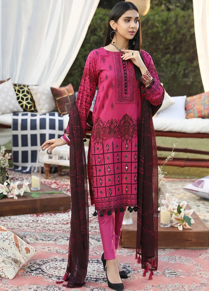 Salitex Embroidered Lawn Suits Unstitched 3 Piece WK-00701AUT - Festive Collection