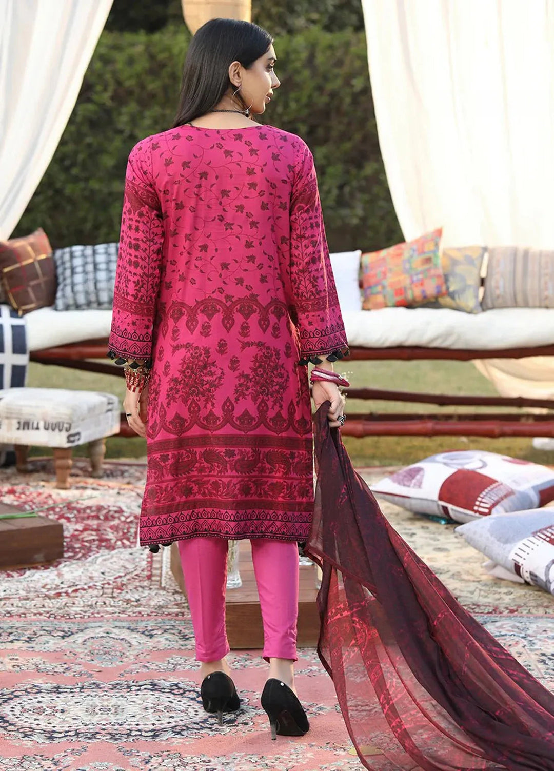 Salitex Embroidered Lawn Suits Unstitched 3 Piece WK-00701AUT - Festive Collection