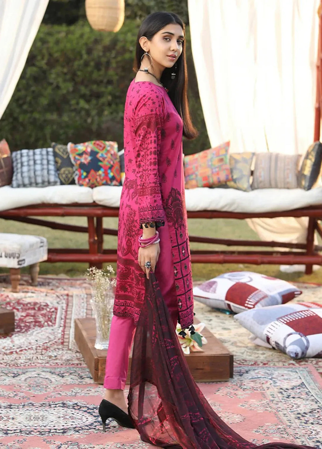 Salitex Embroidered Lawn Suits Unstitched 3 Piece WK-00701AUT - Festive Collection