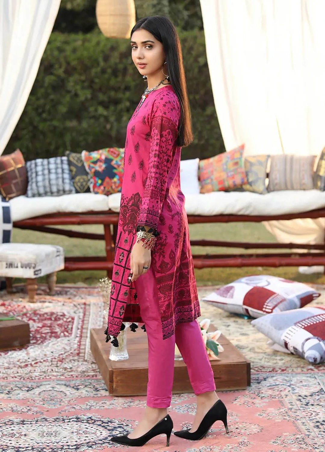Salitex Embroidered Lawn Suits Unstitched 3 Piece WK-00701AUT - Festive Collection