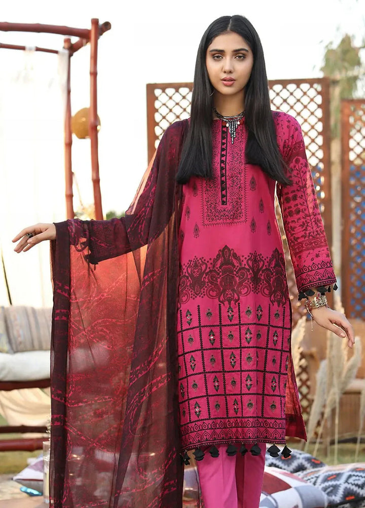 Salitex Embroidered Lawn Suits Unstitched 3 Piece WK-00701AUT - Festive Collection