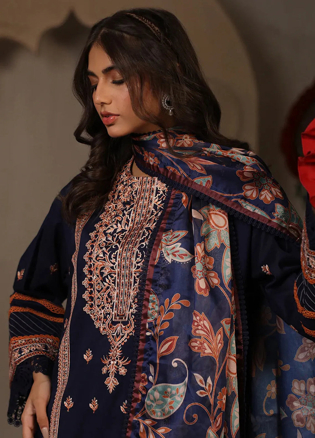 Salitex Embroidered Lawn Suits Unstitched 3 Piece WUS3BS24MI017UT - Festive Collection