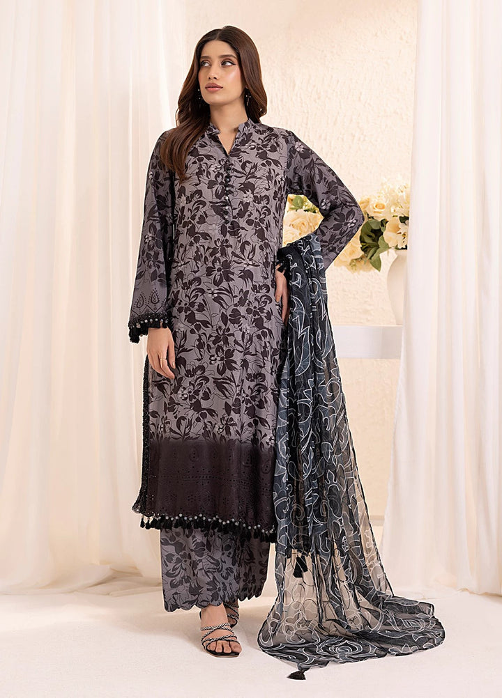 Salitex Embroidered Silk Lawn Suits Unstitched 3 Piece SUNS7PCK011UT - Summer Collection
