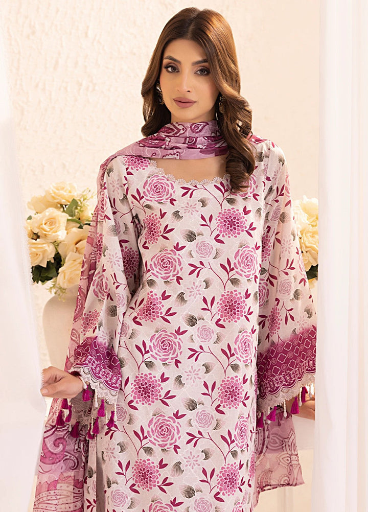 Salitex Embroidered Silk Lawn Suits Unstitched 3 Piece SUNS7PCK013UT - Summer Collection