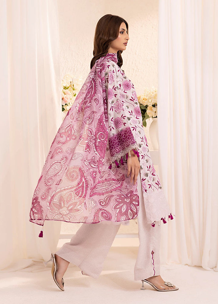 Salitex Embroidered Silk Lawn Suits Unstitched 3 Piece SUNS7PCK013UT - Summer Collection