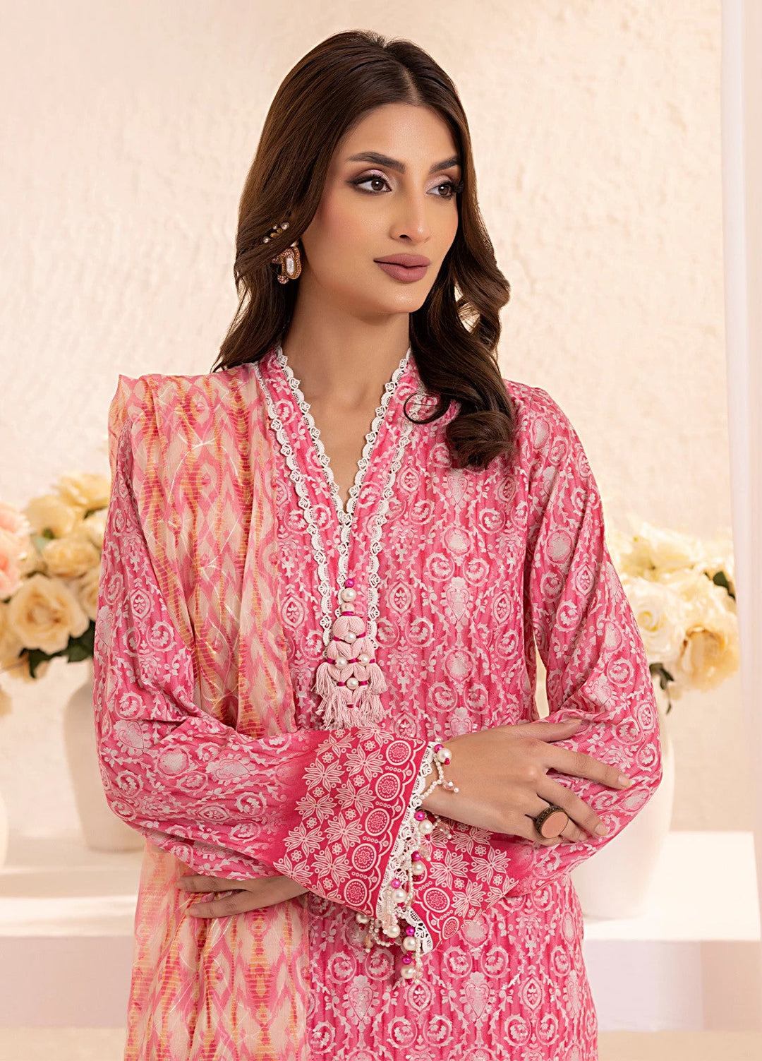 Salitex Embroidered Silk Lawn Suits Unstitched 3 Piece SUNS7PCK018UT - Summer Collection