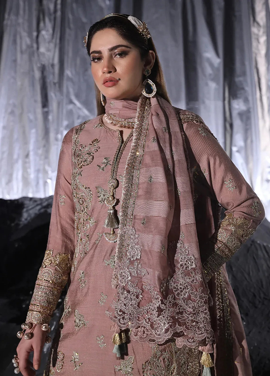 Salitex Embroidered Yarn Dyed Suits Unstitched 3 Piece WUS3LS24RO005UT - Festive Collection
