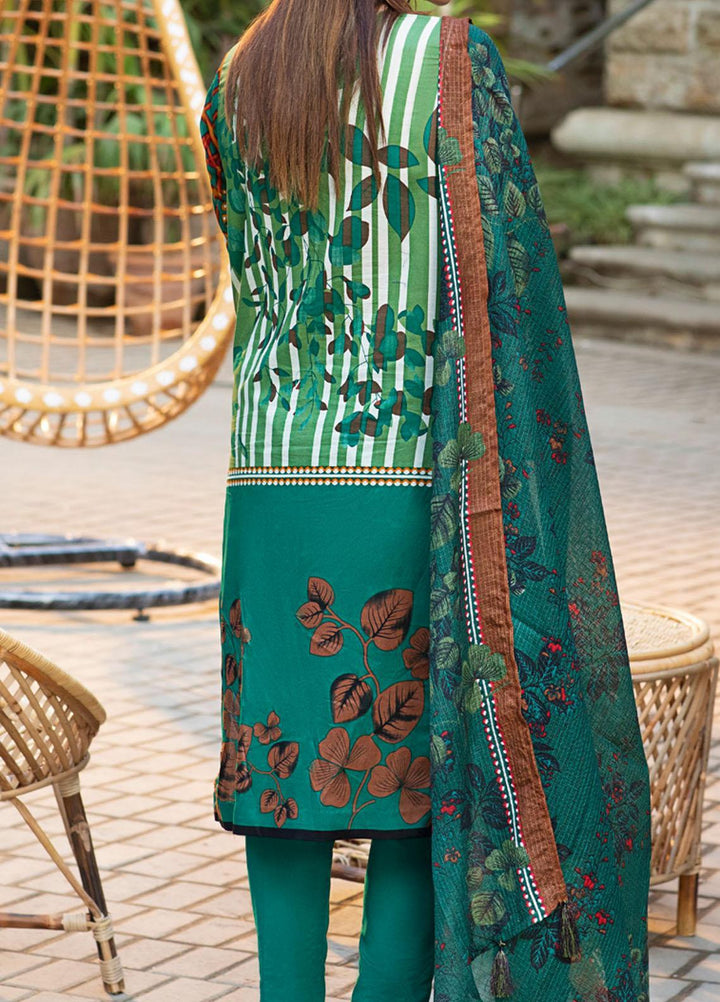 Salitex Embroidered Lawn Suits Unstitched 3 Piece ST21E 00718B - Summer Collection