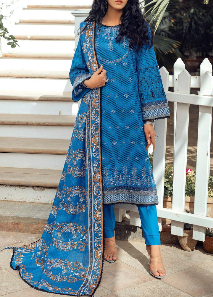 Estela By Salitex Embroidered Lawn Suits Unstitched 3 Piece ST22E WK-00984AUT - Summer Collection