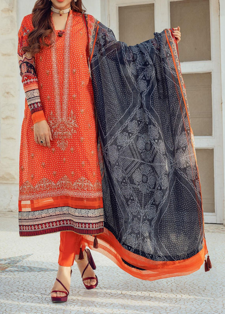Estela By Salitex Embroidered Lawn Suits Unstitched 3 Piece ST22E WK-00986BUT - Summer Collection