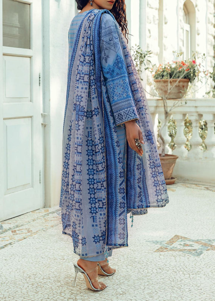 Estela By Salitex Embroidered Lawn Suits Unstitched 3 Piece ST22E WK-00987BUT - Summer Collection