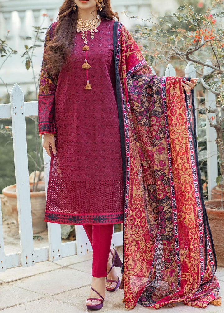 Estela By Salitex Embroidered Lawn Suits Unstitched 3 Piece ST22E WK-00988AUT - Summer Collection