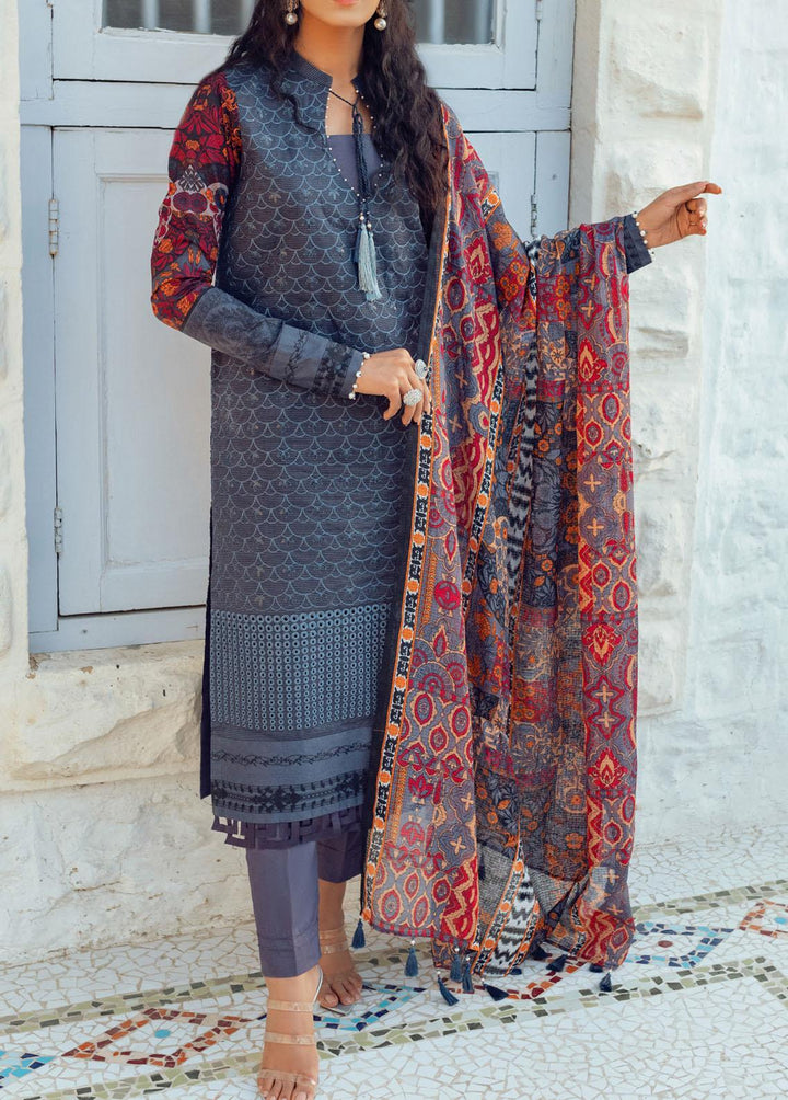 Estela By Salitex Embroidered Lawn Suits Unstitched 3 Piece ST22E WK-00988BUT - Summer Collection