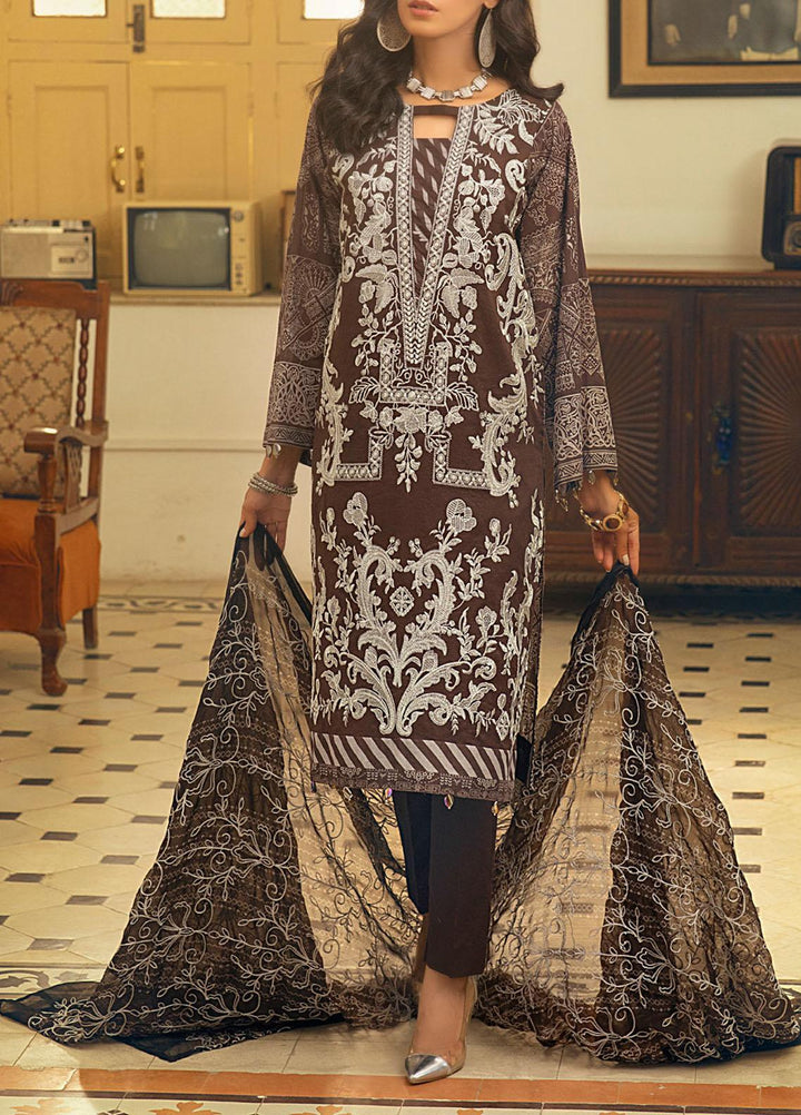 Salitex Embroidered Lawn Suits Unstitched 3 Piece ST21FT WK-00727-B - Summer Collection