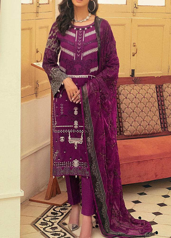 Salitex Embroidered Lawn Suits Unstitched 3 Piece ST21FT WK-00730-B - Summer Collection