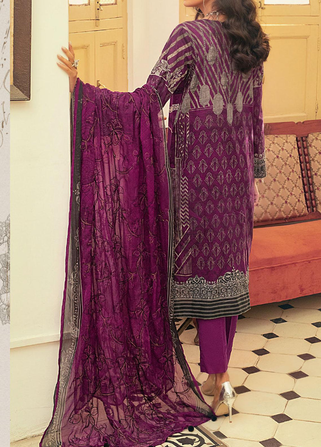 Salitex Embroidered Lawn Suits Unstitched 3 Piece ST21FT WK-00730-B - Summer Collection
