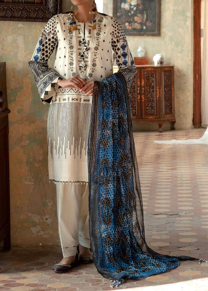 Faustina By Salitex Embroidered Lawn Suits Unstitched 3 Piece ST22F WK-00989BUT - Festive Collection