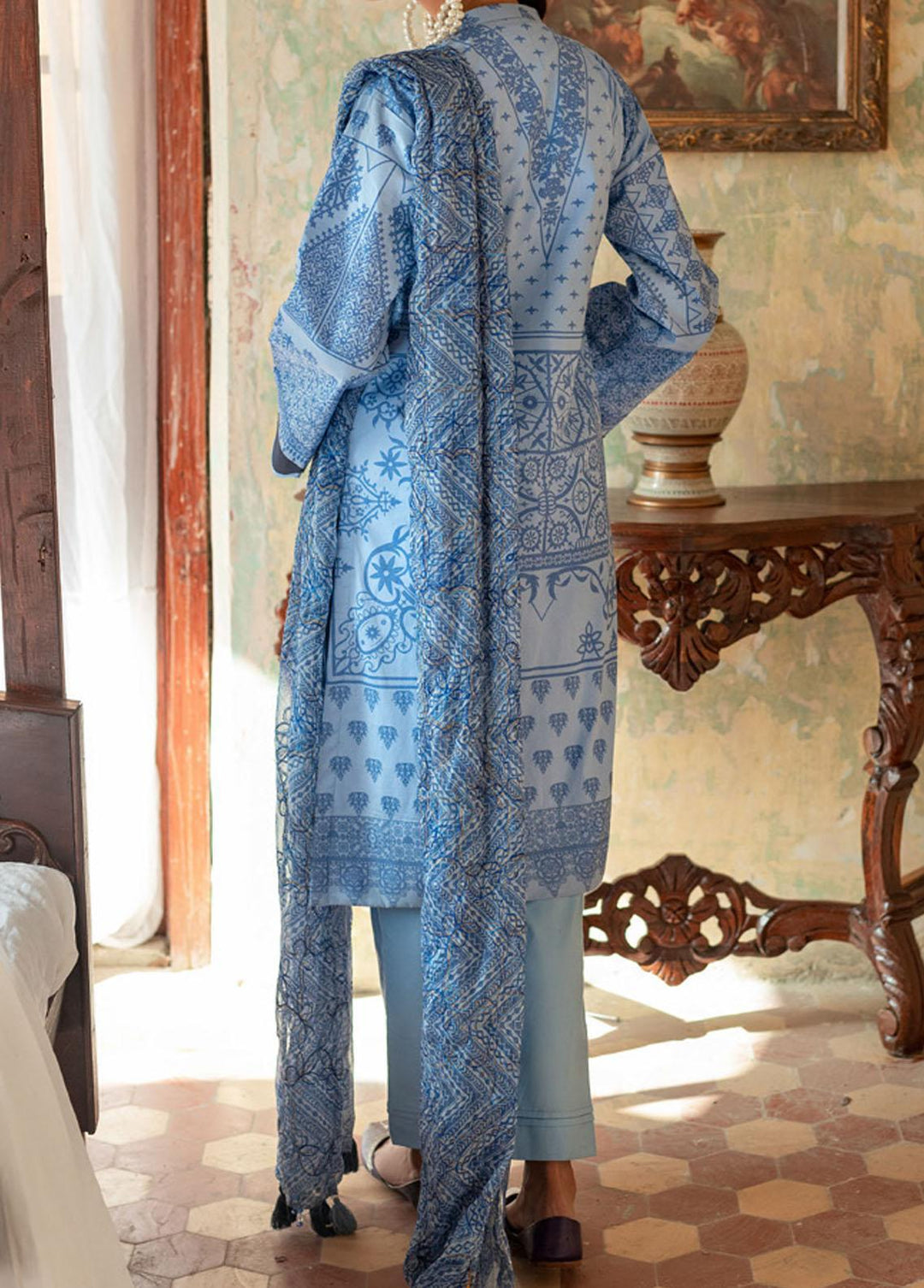 Faustina By Salitex Embroidered Lawn Suits Unstitched 3 Piece ST22F WK-00990BUT - Festive Collection