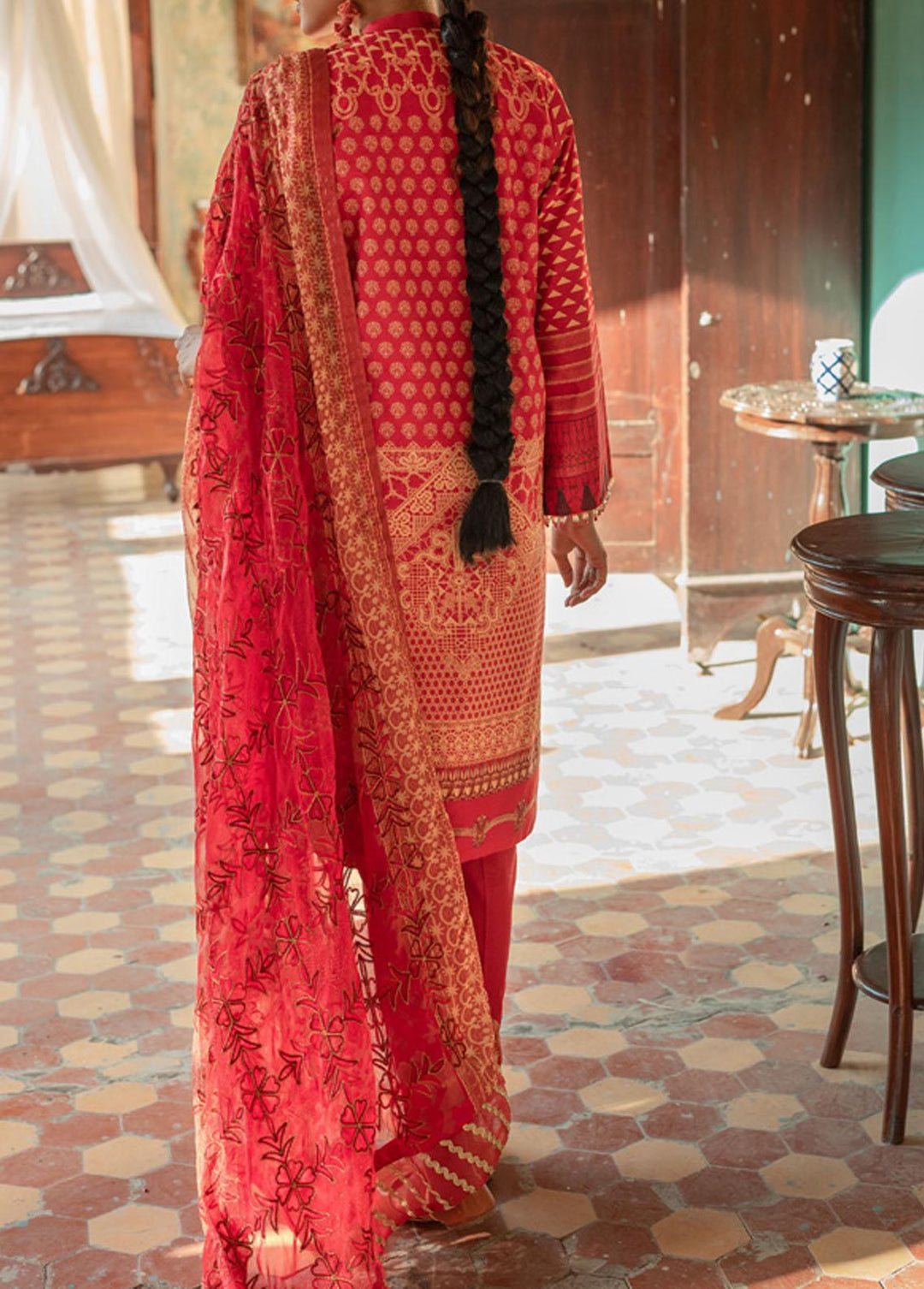 Faustina By Salitex Embroidered Lawn Suits Unstitched 3 Piece ST22F WK-00992BUT - Festive Collection