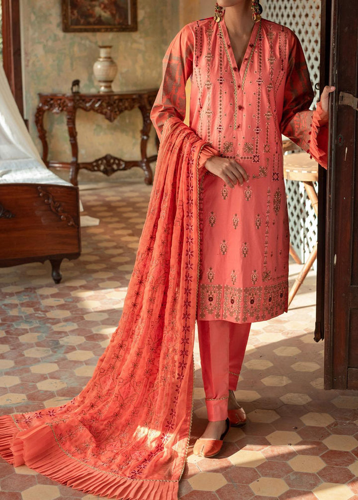 Faustina By Salitex Embroidered Lawn Suits Unstitched 3 Piece ST22F WK-00993BUT - Festive Collection