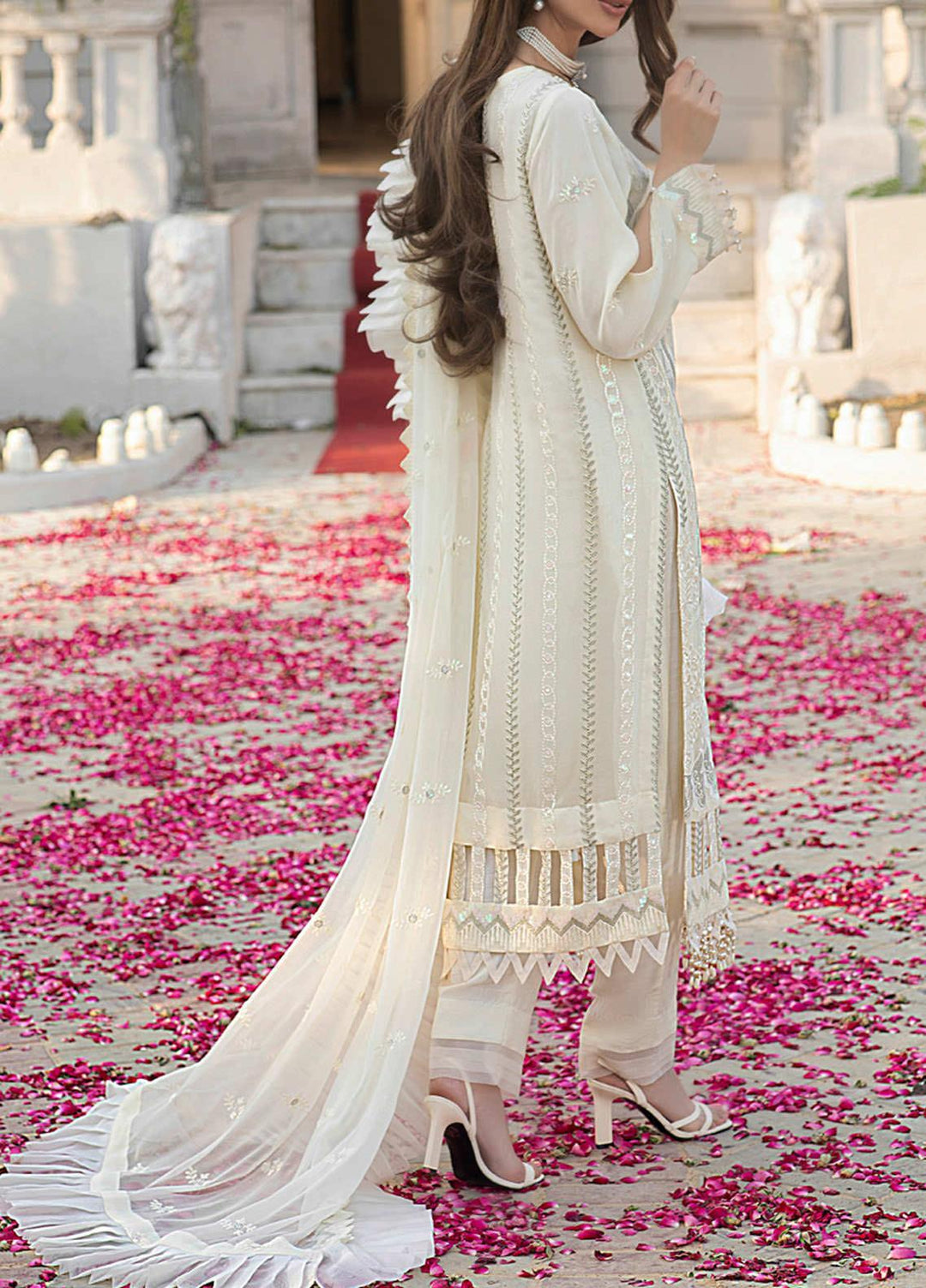 Salitex Embroidered Chiffon Suits Unstitched 3 Piece SL21LC HC-00001 - Festive Collection