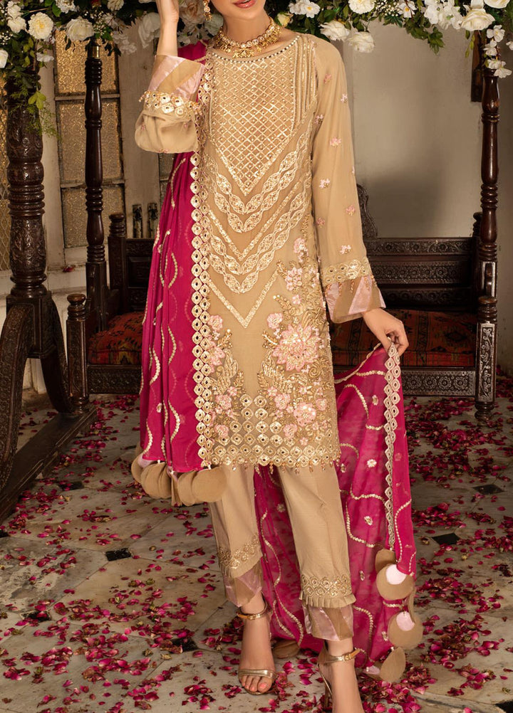 Salitex Embroidered Chiffon Suits Unstitched 3 Piece SL21LC HC-00006 - Festive Collection