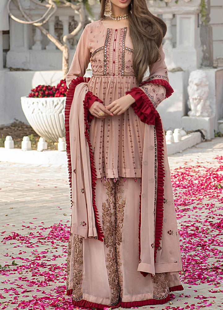 Salitex Embroidered Chiffon Suits Unstitched 3 Piece SL21LC HC-00008 - Festive Collection
