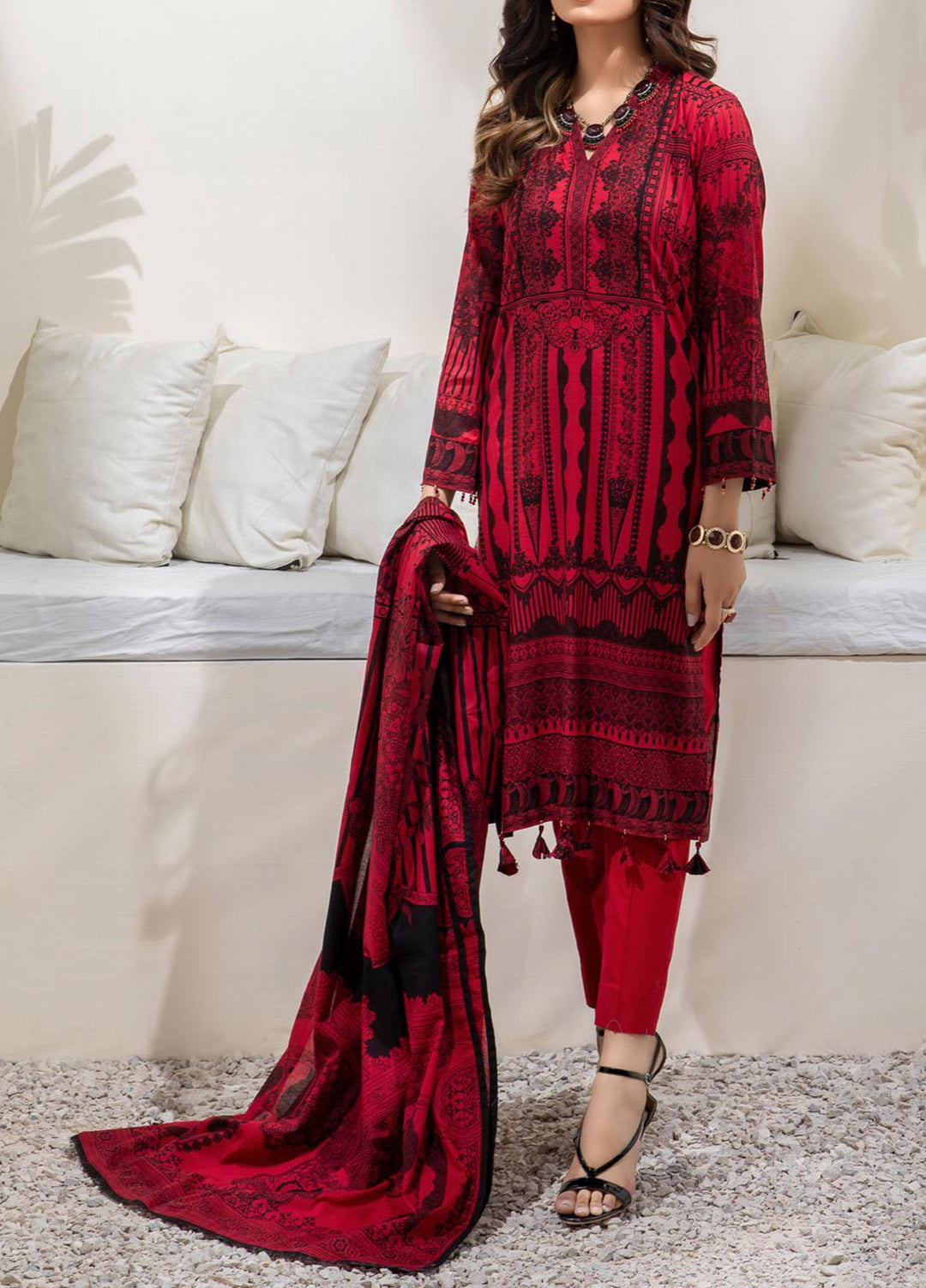 Inaya By Salitex Printed Lawn Suits Unstitched 3 Piece ST21IP 00078A - Summer Collection