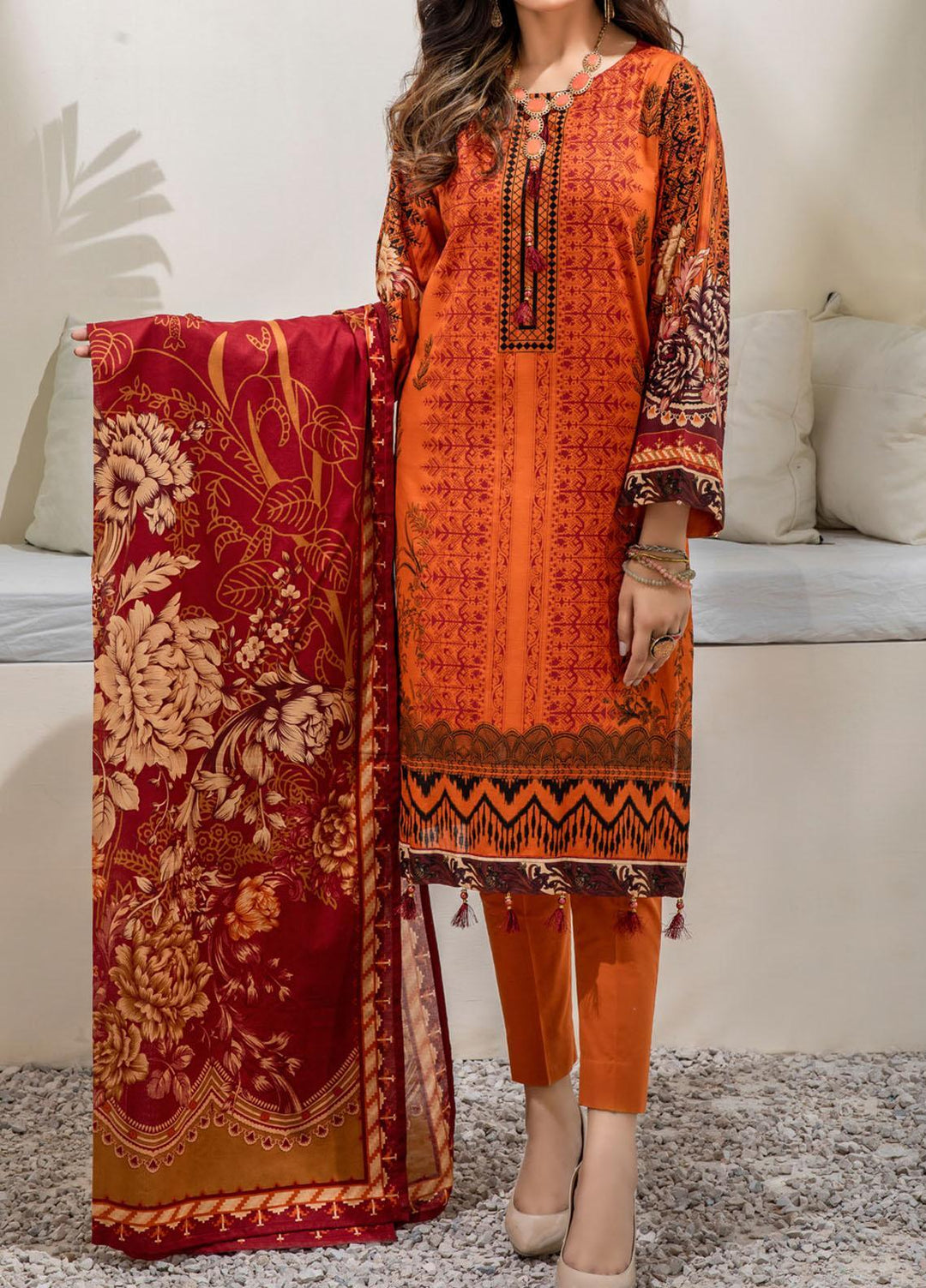 Inaya By Salitex Printed Lawn Suits Unstitched 3 Piece ST21IP 00081A - Summer Collection