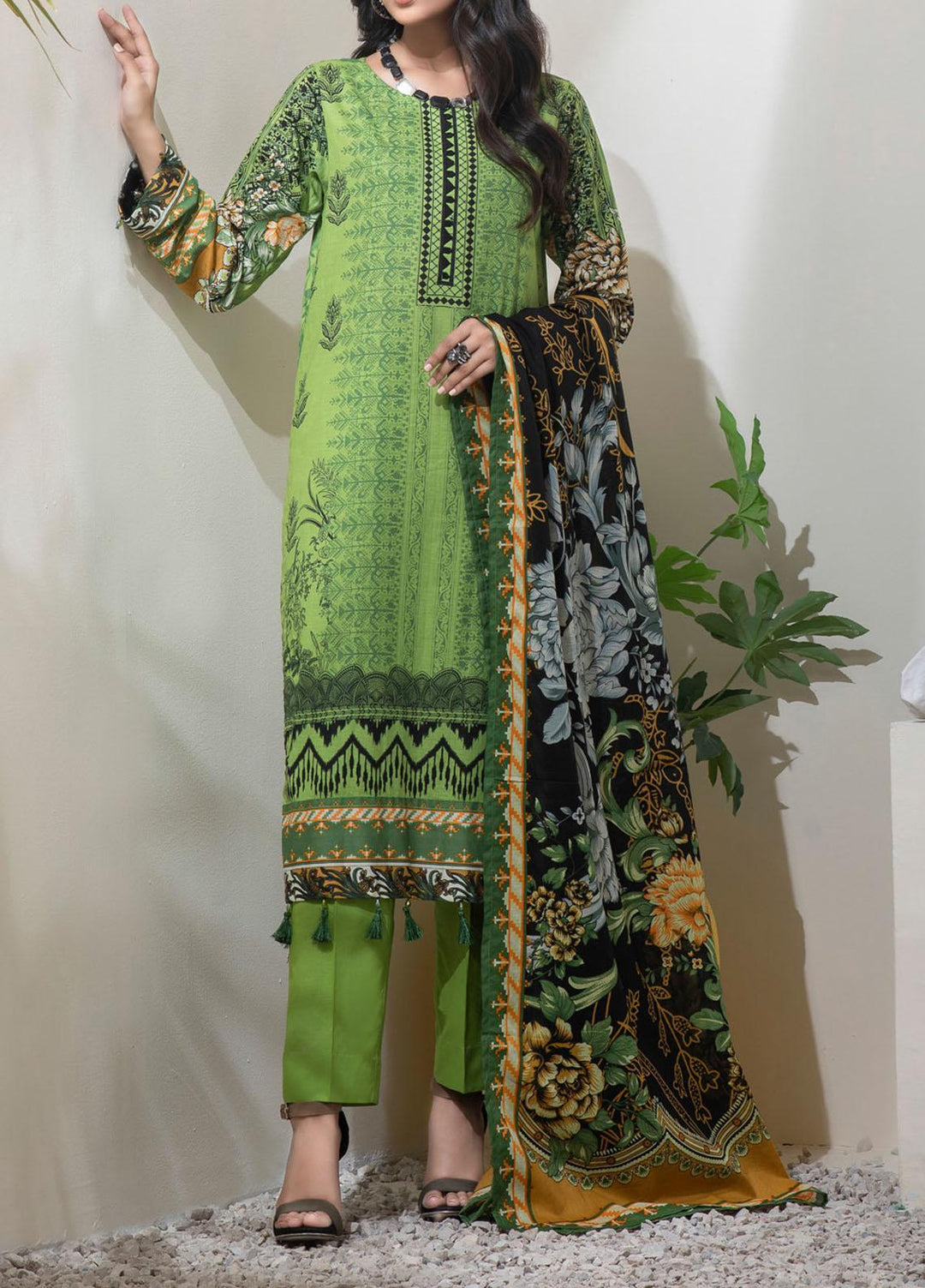 Inaya By Salitex Printed Lawn Suits Unstitched 3 Piece ST21IP 00081B - Summer Collection