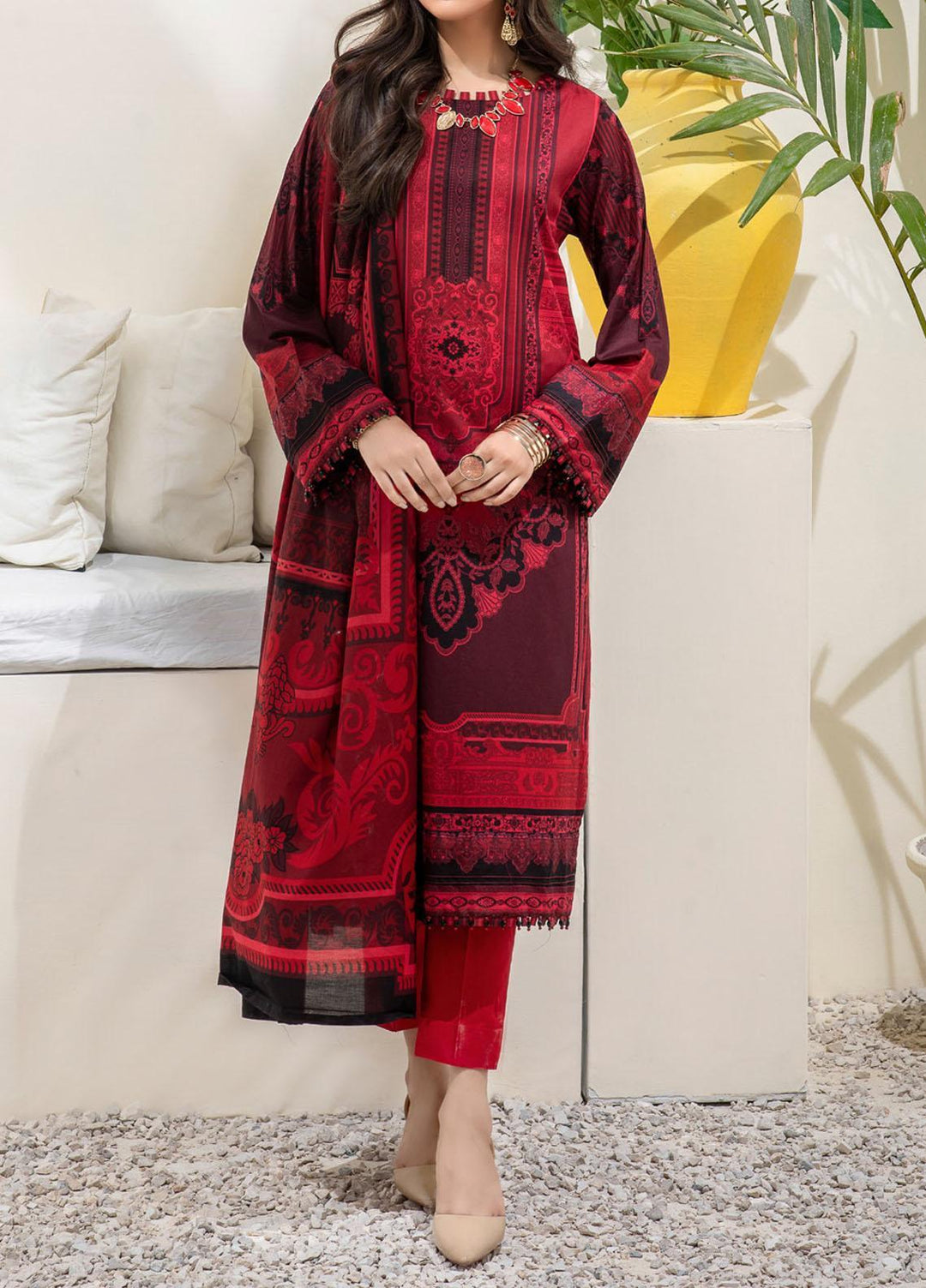 Inaya By Salitex Printed Lawn Suits Unstitched 3 Piece ST21IP 00082B - Summer Collection