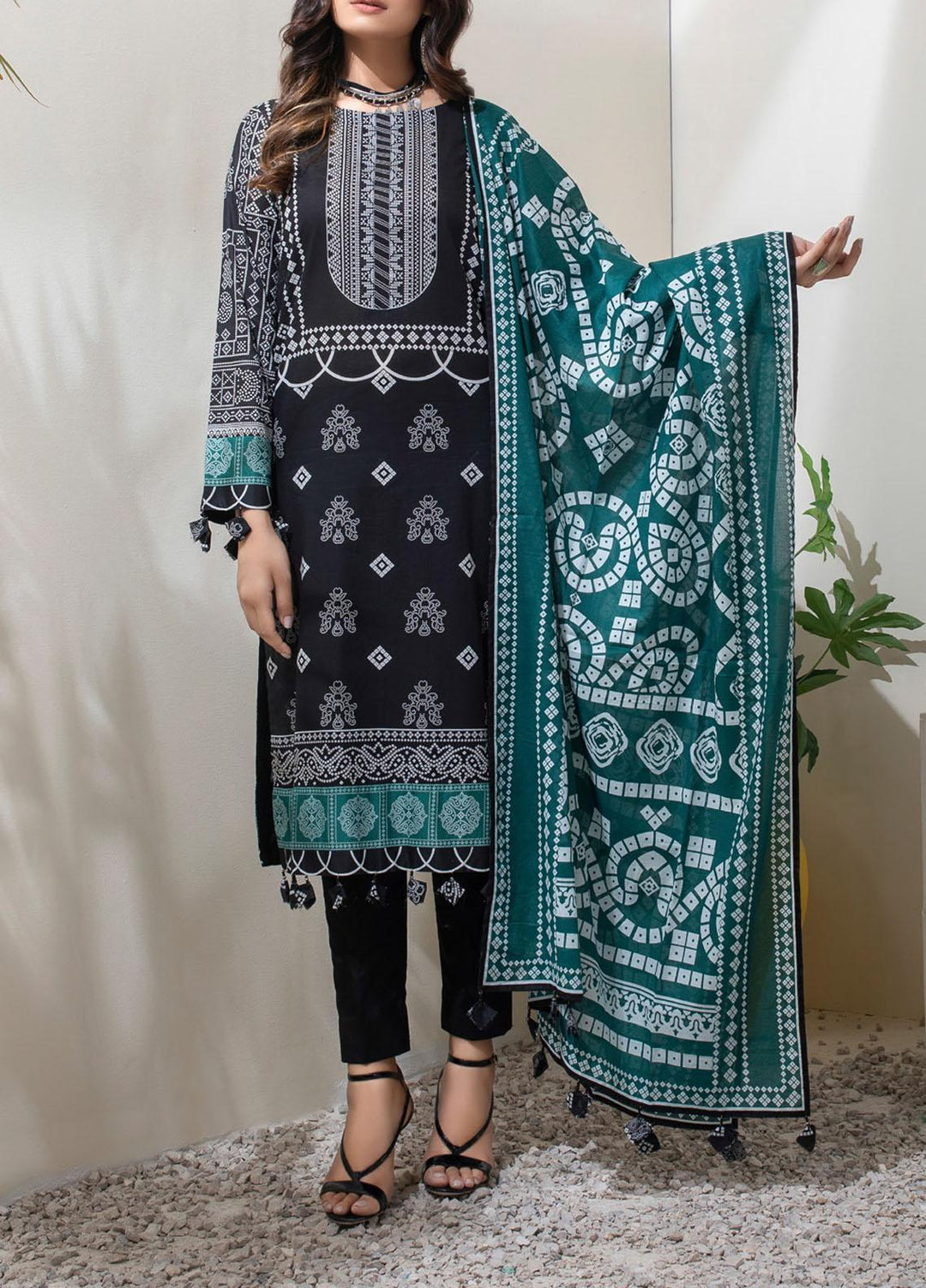 Inaya By Salitex Printed Lawn Suits Unstitched 3 Piece ST21IP 00084A - Summer Collection