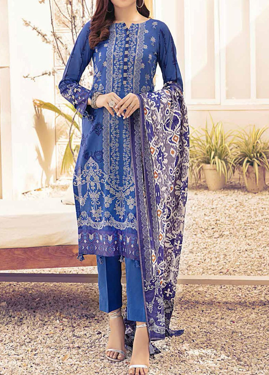 Inaya By Salitex Printed Lawn Suits Unstitched 3 Piece ST22I IP-00093B - Summer Collection