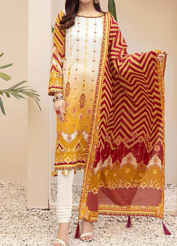 Inaya By Salitex Printed Lawn Suits Unstitched 3 Piece ST22I IP-00095B - Summer Collection