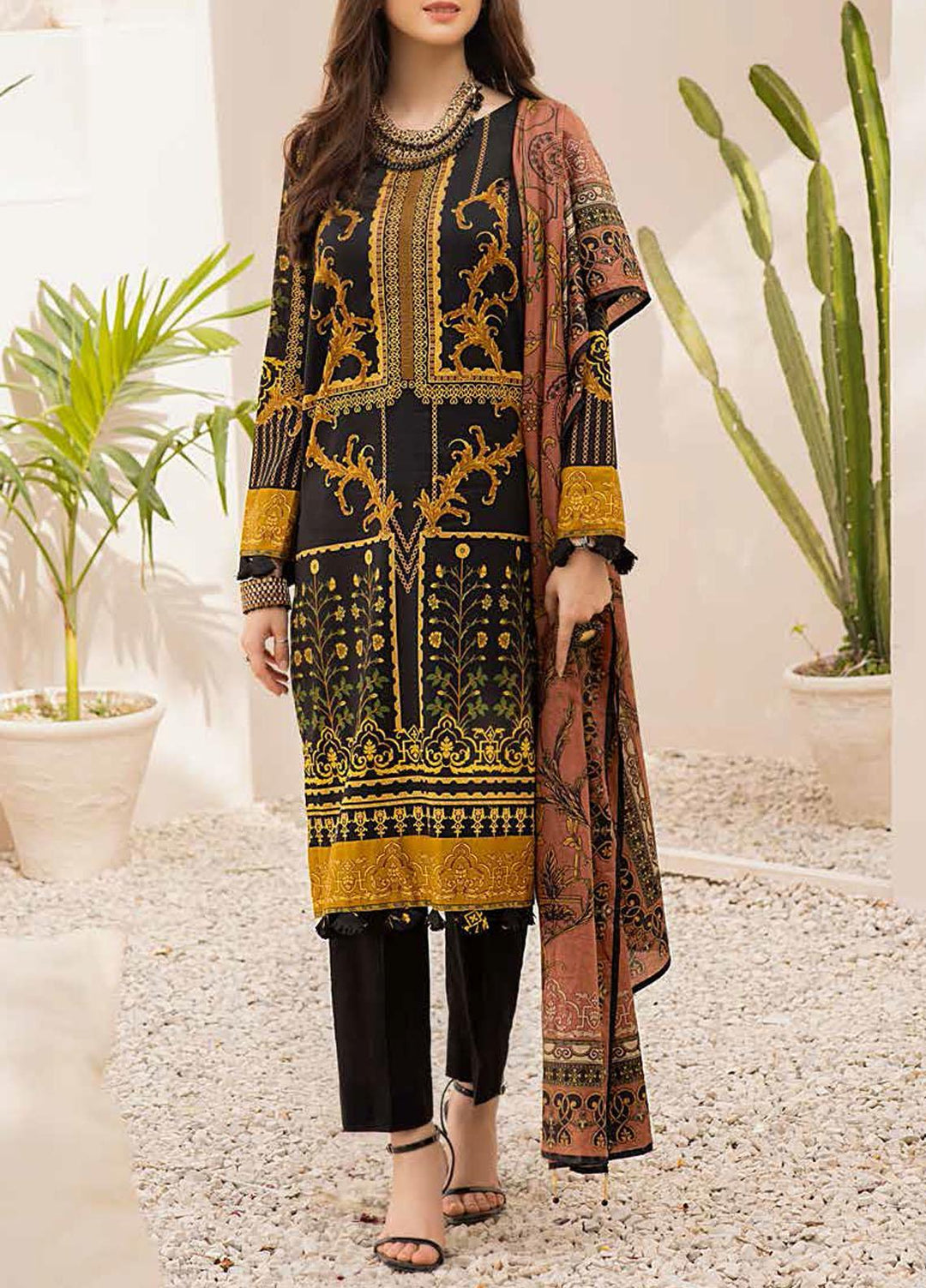 Inaya By Salitex Printed Lawn Suits Unstitched 3 Piece ST22I IP-00098A - Summer Collection