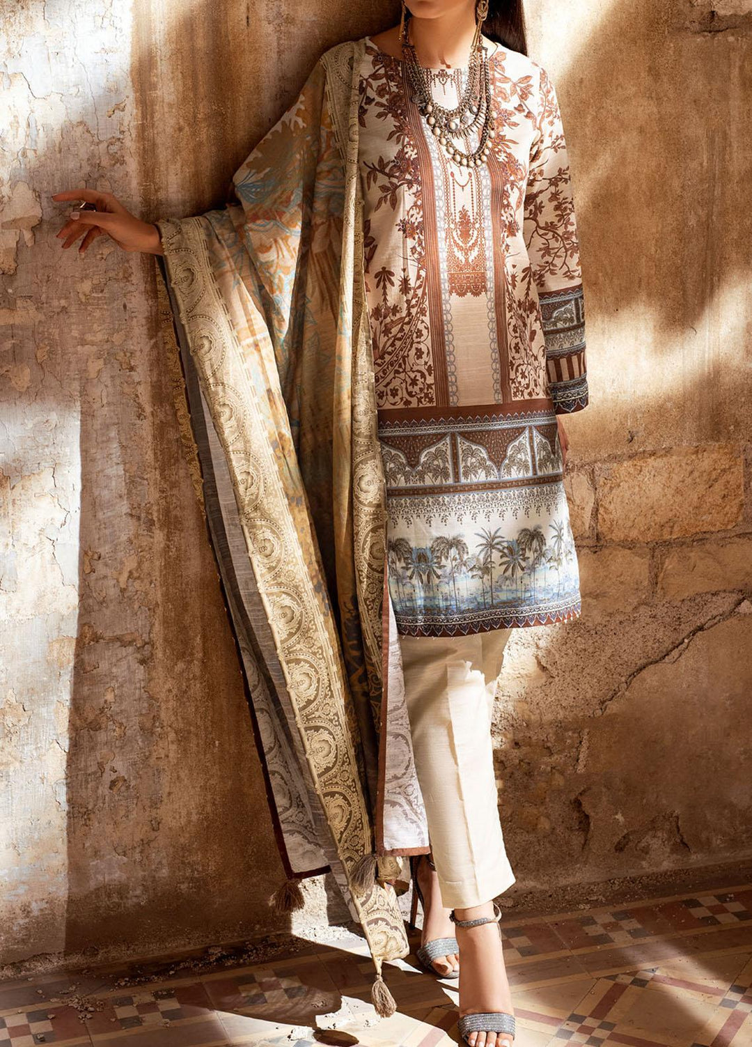 Salitex Printed Khaddar Suits Unstitched 3 Piece SL21KW WK-00922 - Winter Collection