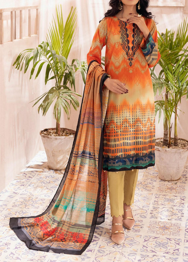 Malabis By Salitex Printed Lawn Suits Unstitched 3 Piece ST22M IP-00130UT - Summer Collection