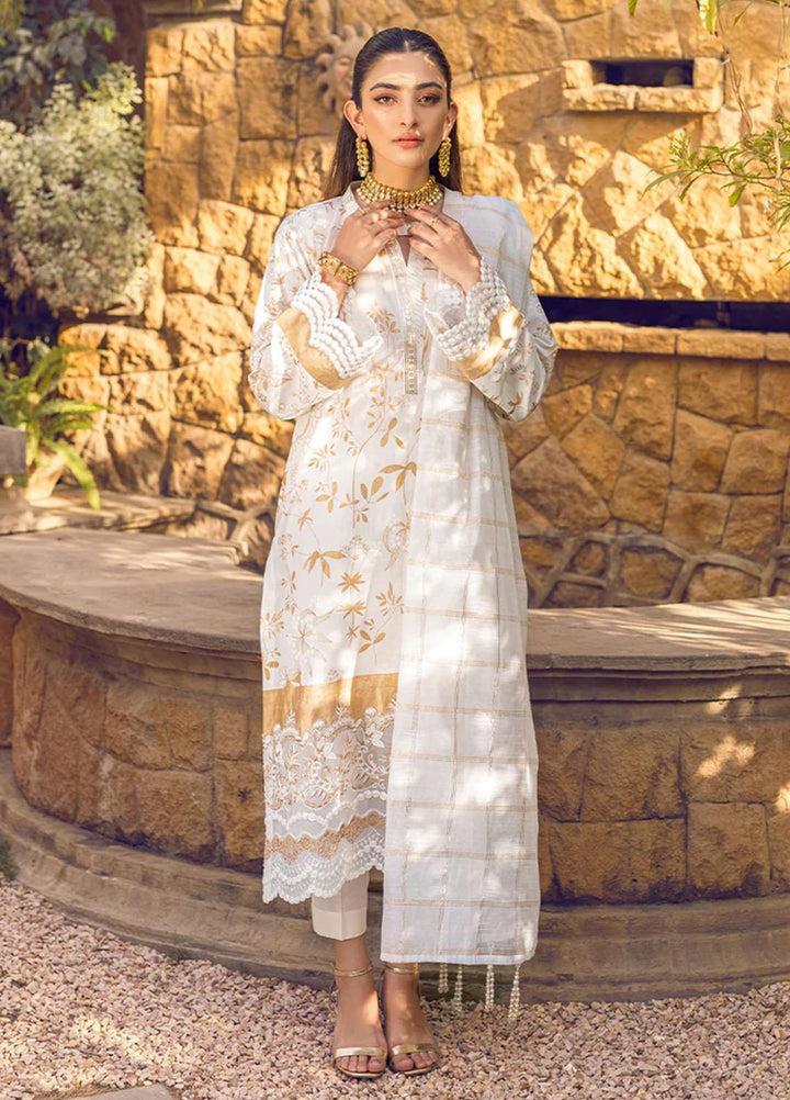 Salitex Embroidered Lawn Suits Unstitched 3 Piece ST22NEK R00007 - Summer Collection
