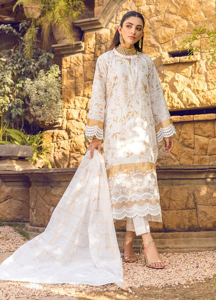 Salitex Embroidered Lawn Suits Unstitched 3 Piece ST22NEK R00007 - Summer Collection